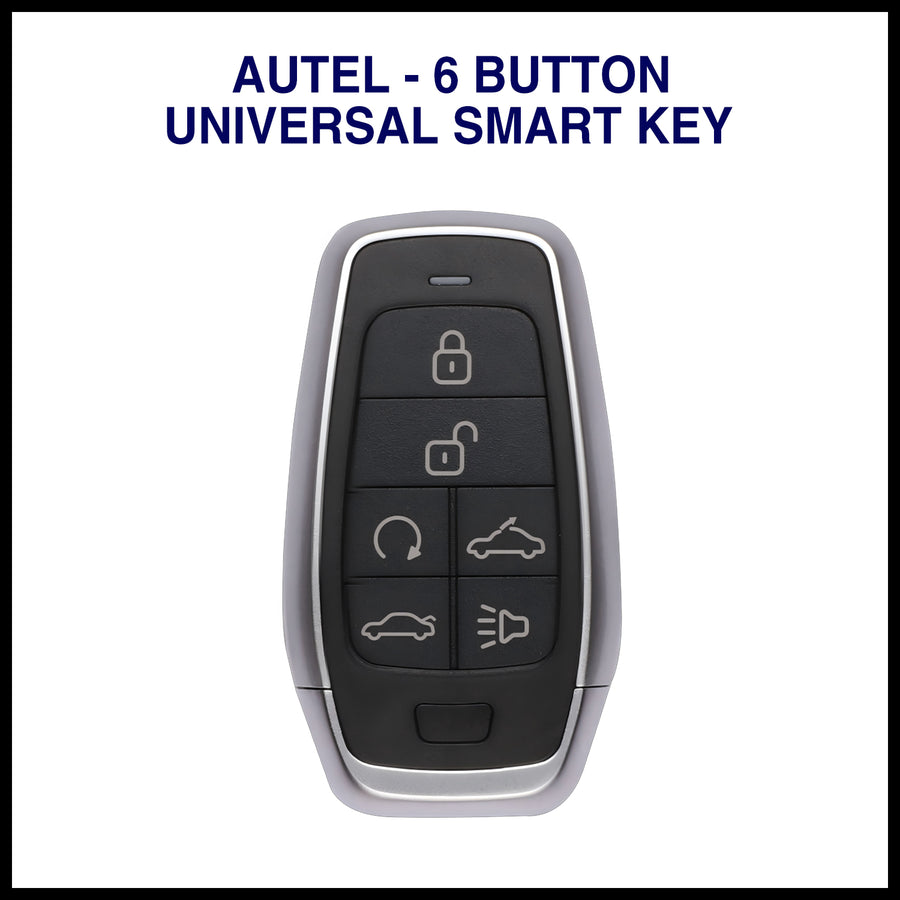 AUTEL IKEYAT6TPRV 6-Button Key,Universal Car Key Work with Autel KM100