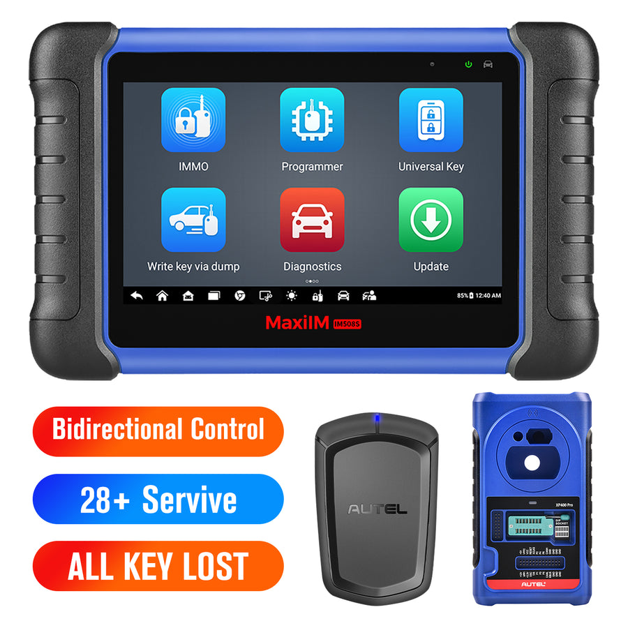 Autel MaxiIM IM508S Automotive Key Programming Tool with XP200, 28+ Services,OE-Level Diagnostics, Bidirectional & Active Test, IMMO ECU Reset/Adaptation