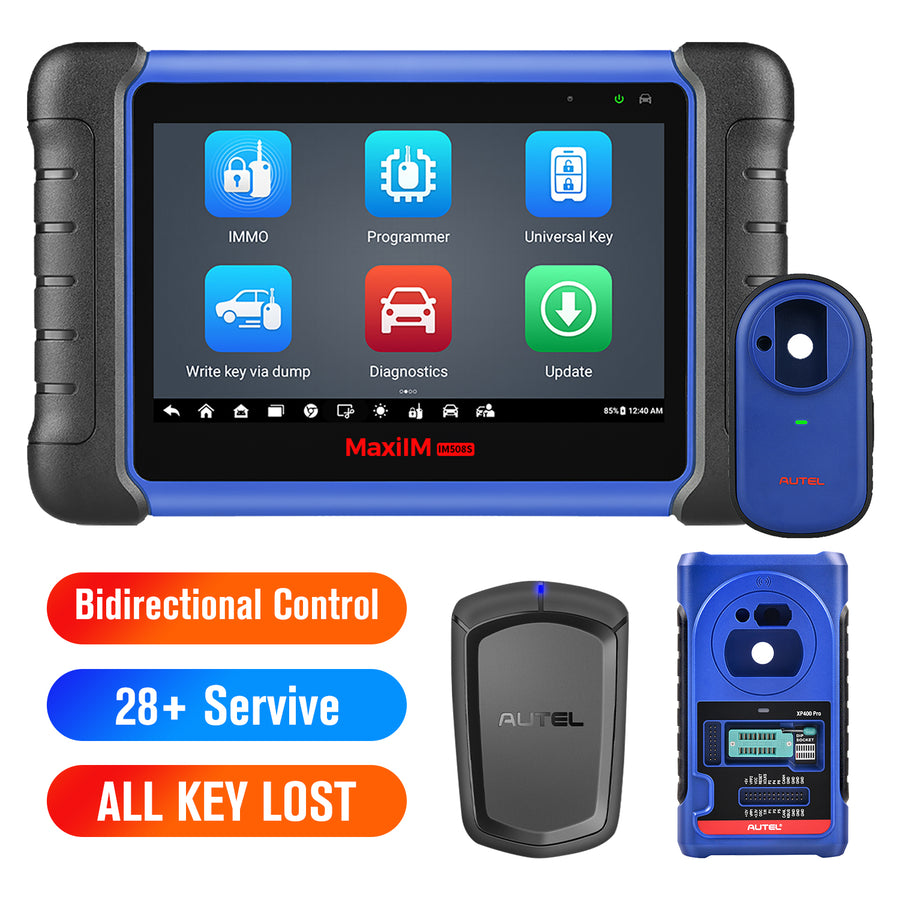 Autel MaxiIM IM508S Automotive Key Programming Tool with XP200, 28+ Services,OE-Level Diagnostics, Bidirectional & Active Test, IMMO ECU Reset/Adaptation,Get Free A OTOFIX Watch&GBOX3