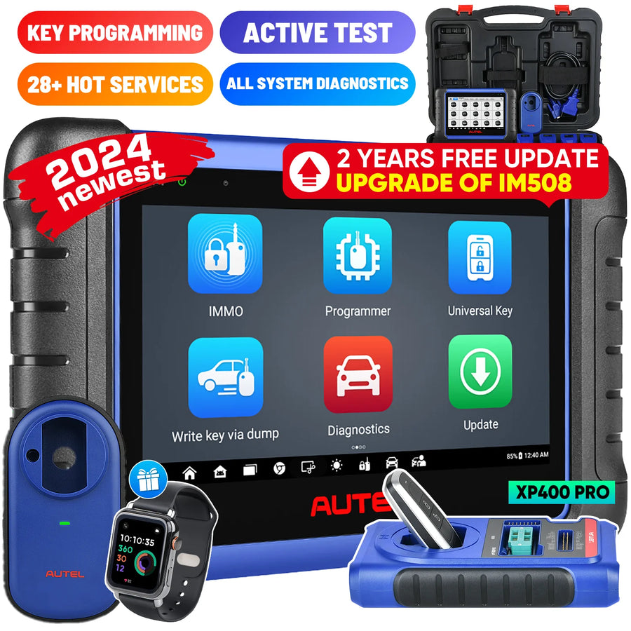 [2 Years Update]Autel Scanner MaxiIM IM508S PRO, 2024 Newest Automotive Diagnostics Scan Tool with 40+ Services, OE-Level All Systems Diagnostics, 3000+ Bidirectional, Auto Scan 2.0