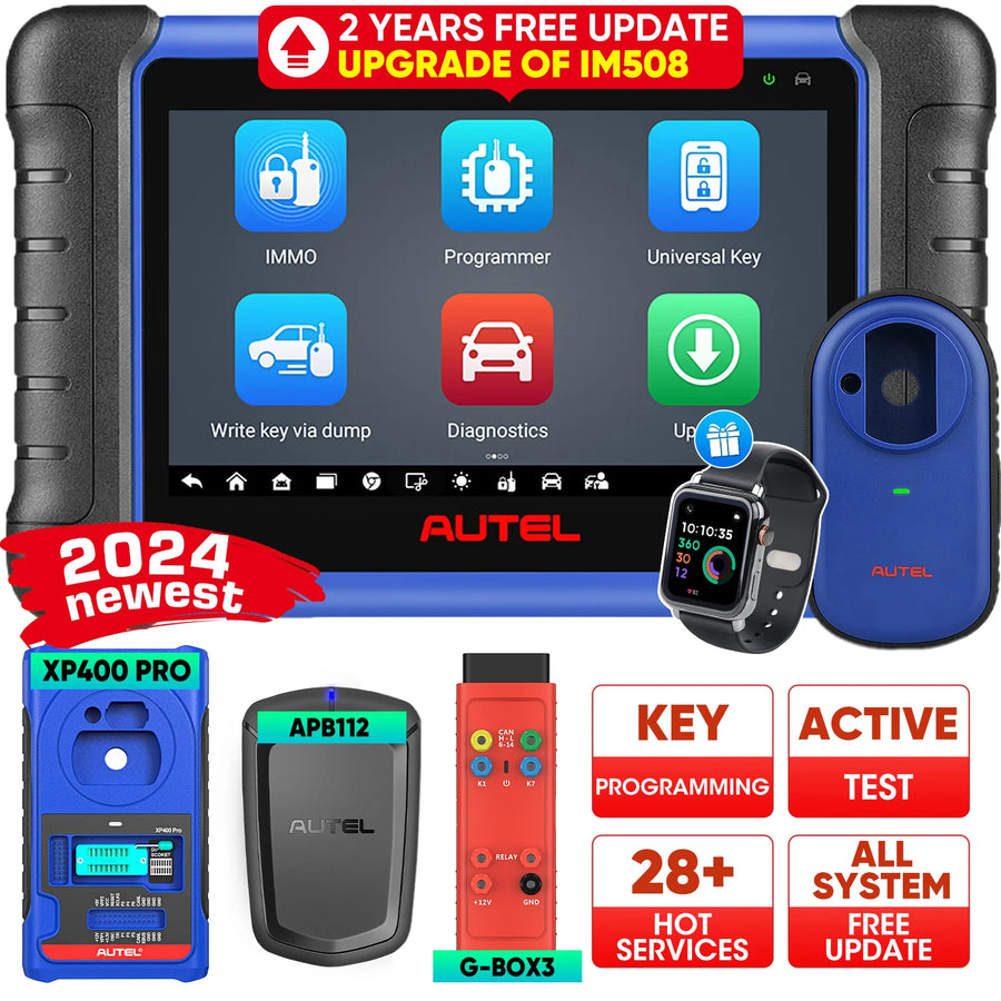 [2-Years Free Updates] Autel MaxiIM IM508S Key Programmer & Diagnostic Tool With A Free OTOFIX Watch,28+ Services,OE-Level Diagnostics, All System Diagnostic Scan