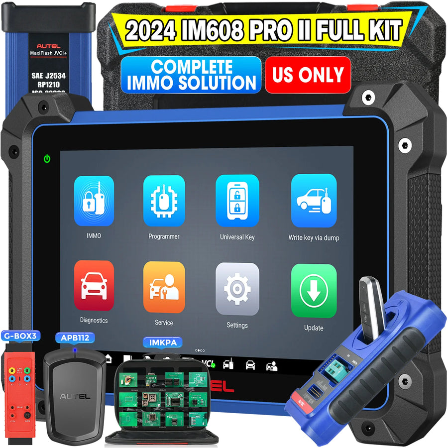 [2-Year Free Update]Autel MaxiIM IM608 PRO II Scanner for Car IMMO Key Fob Programming Tool with XP400Pro Chip Programmer, J2534 ECU Programmer, All System Diagnostics, CAN FD& DOIP, Get 2 Free OTOFIX Watches