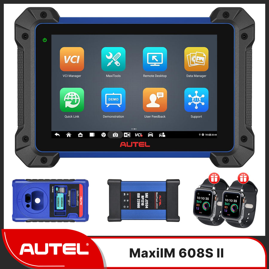 Autel MaxiIM IM608S II Key Programming Tool, With All Key Lost, IMMO Function, ECU Coding, Get Free 2PCS OTOFIX Watches, Upgrade Of IM508, IM608, IM608 PRO