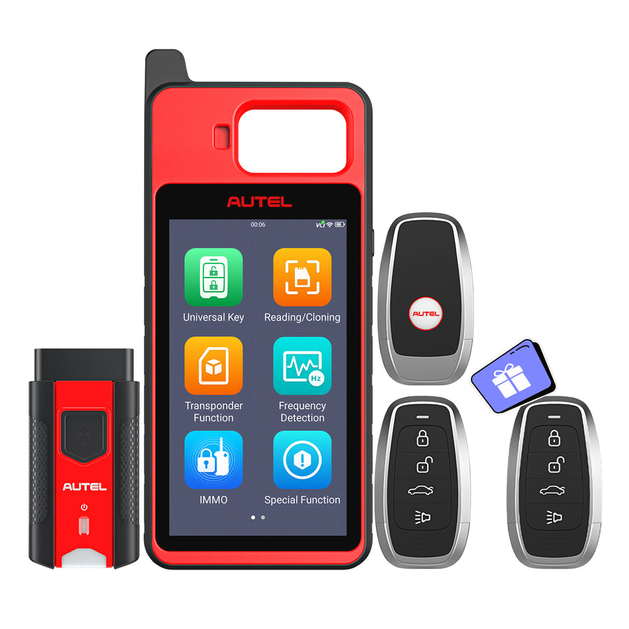 [Clearance Sale]Autel MaxiIM KM100 Key Fob Programming Tool, 60S Key Generation and IMMO Learning, Chip Read/Write /Cloning, Free Autel Universal Programmable Smart Key