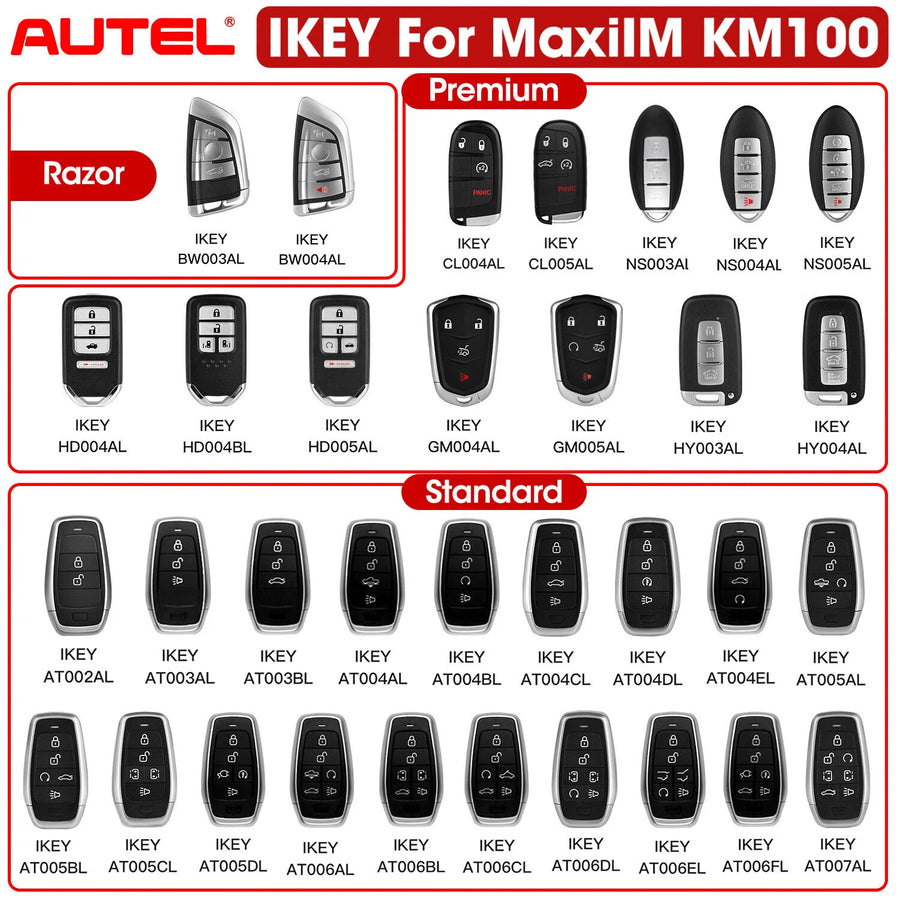 Autel MaxiIM KM100 Key Fob Programming Immobilizer Tool, Same as KM100E/KM100X, 60S Key Generation and IMMO Learning, Chip Read/Write /Cloning, Get A Free OTOFIX Watch