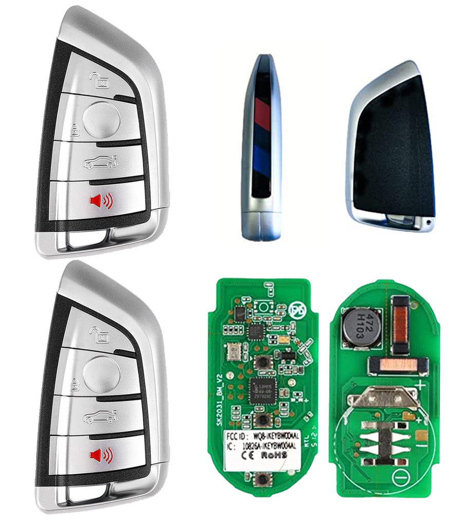 Autel MaxiIM IKEY IKEYRZ4TP Programmable Smart Key 4 Buttons, OE-Quality Key Fob Replacement for BMW