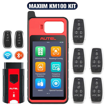 Autel MaxiIM KM100 Key Fob Programming Immobilizer Tool with 5 Pcs Ikey 60S Key Generation and IMMO Learning, Chip Read/Write /Cloning